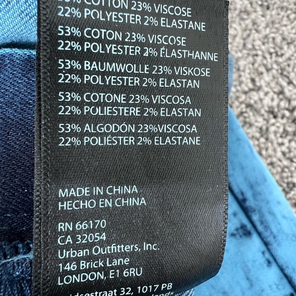 BDG Urban Outfitters Ruched Dipped V Flare Low Jeans Side Zip Women’s Size 26 - Picture 7 of 13